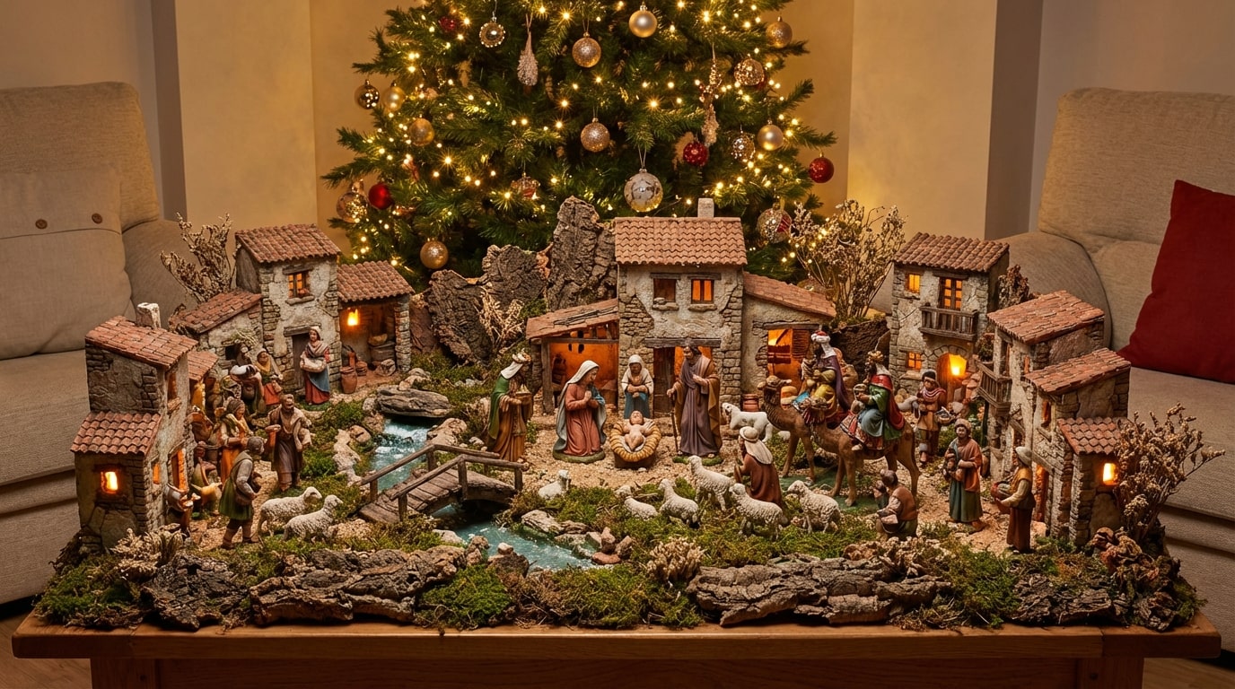 Зображення, згенероване за допомогою ШІ: Різдвяний вертеп, або Белен в Іспанії