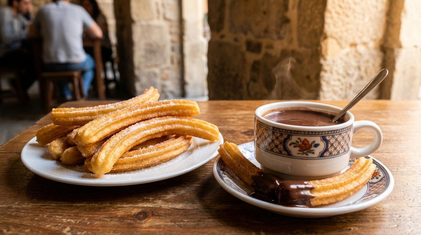 Зображення, згенероване за допомогою ШІ: Чуррос із шоколадом