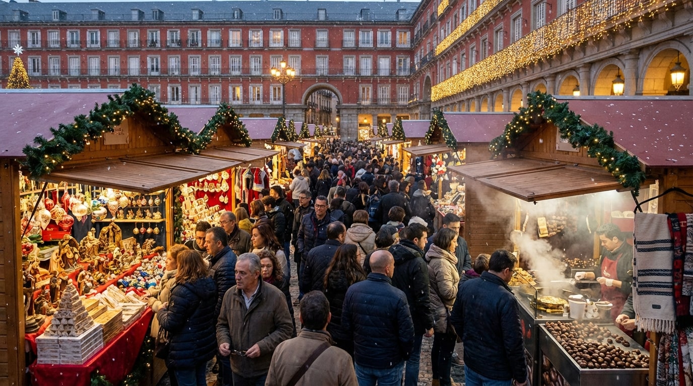 Зображення, згенероване за допомогою ШІ: Різдвяний ярмарок в Іспанії