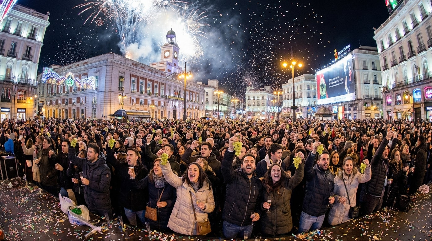 Зображення, згенероване за допомогою ШІ: Новий рік на Puerta del Sol у Мадриді